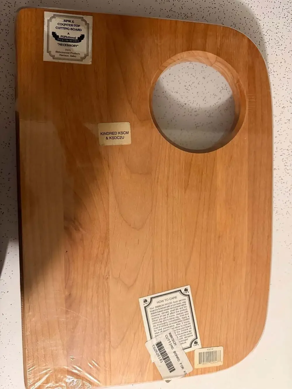 Vintage Kindred Ribbon-Wood Custom Sink Cutting Board